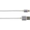 Skross USB cu conector USB - lightning argintiu 1m Steel Line