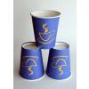 SBP Pahar carton 8oz Blue 50buc
