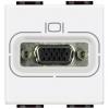 BTicino Priza video HD15 Living Light , alb