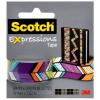 SCOTCH Banda adeziva decorativa, cercuri geometrice multicolore, blister Expressions