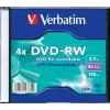 Verbatim DVD-RW 4X 4.7GB SINGLE WRAP MATT SILVER 43764