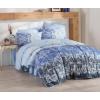 Kristal Set lenjerie de pat si pilota King Ranforce Supreme Gulru Blue