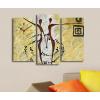 Clock Art Set 3 tablouri cu ceas Silhouettes