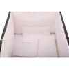 BabyNeeds 5 piese 120x60 cm, Alb cu stelute roz