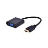 Gembird HDMI to VGA and audio adapter cable, single port, black A-HDMI-VGA-03