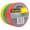 SCOTCH Banda adeziva decorativa, rosu - galben - verde