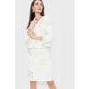 AMA Fashion Costum cu rochie 9369 crem-turcoaz