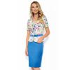 AMA Fashion Costum cu fusta 1404 albastru