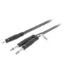 Sweex Cablu audio Jack stereo 2x 6.35mm tata - 3.5mm tata 3m gri