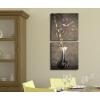 Clock Art Set 2 tablouri cu ceas Vase 28x28 cm