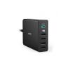 Anker PowerPort+ 5 60W, 1x USB-C, 4x USB 3.0, cu Power Delivery si PowerIQ - Black