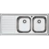 Barazza B_FAST 116x50cm cu 2 cuve si picurator pe partea stanga (1LFS12S)