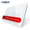 Fibaro Panou intrerupator simplu+dublu cu touch din sticla C7-C1/C2-11