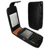 Piel Frama Husa de piele pentru Blackberry Curve 8900 Flip Neagra