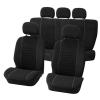 Carpoint Seatcover set 9pcs ‘Velours’ Black/grey 310504