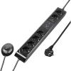 HAMA Prelungitor cu intrerupator , 6 prize, 3m, negru 108840