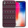 Caseflex Aztec Hearts pentru iPhone X/XS, roz/negru