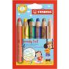 Stabilo Creioane colorate 3in1 Woody 6 bucati/set 880/06