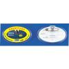 Kejea Ecuson oval din plastic, pentru nume, 68 x 42mm, - transparent