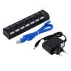 HOPE R Hub 7 porturi USB3.0, 5Gbps, cu comutatoare, cablu usb si alimentator