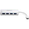 TRENDnet USB-C to 4-Port USB 3.0 Hub with Power Delivery TUC-H4E2