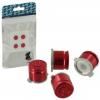 ZedLabz Alloy Metal Bullet Buttons Red 4 Pcs Ps4