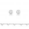 Emily Westwood Set bratara si cercei Silver Heart and Bird Motive Silver