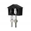 Qualy Set 2 brelocuri si suport pentru chei Duo Sparrow Black White
