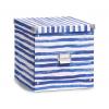Zeller Cutie cu capac pentru depozitare Blue Stripes Tall