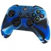 Assecure Pro Soft Silicone Protective Cover With Ribbed Handle Grip Camo Blue Xbox One