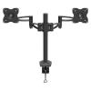 Barkan Dual Flat / Curved Monitor Desk Mount 5 Movement - Vertical adjustment, Rotate, Fold, Swivel & Tilt E642.B