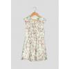 United Colors of Benetton Rochie plisata cu model floral alb