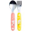 Badabulle Set Lingura si Furculita de Inox Pink