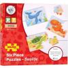 Bigjigs Set 3 puzzle din lemn Lumea acvatica BJ819