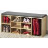 Kesper Organizator incaltaminte, Lemn/Textil, 10 compartimente, Maro