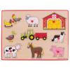 Bigjigs Puzzle din lemn incastru Ferma BJ259