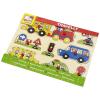 Bino Puzzle din Lemn Potriveste Masinutele 10 Piese