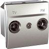 Schneider Electric Unica Top/Class - TV/FM socket - individual socket - alu. MGU3.451.30