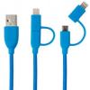 Boompods Duo DCBLU, MicroUSB and Lightning MFI, 1m (Albastru)