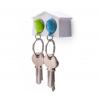Qualy Set 2 brelocuri si suport pentru chei Mini Sparrow Green Blue