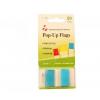 Stickn Film index autoadeziv 45 x 25 mm, 50 buc-set, Pop-up -cu dispenser- transparent-albastru