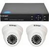 U Smart Kit DVR D1-404 AHD Full HD cu 2 camere Dome UD-424 Interior