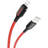 Borofone BU14, USB Male la Lightning Male, 1.2 m, Red
