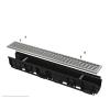 Alca Plast Rigola exterioara de 1000 mm cu rama din plastic integrata si gratar galvanizat