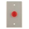 Soyal Placa alumniu eloxat cu buton din plastic rosu pentru iesire NO/NC AR PB 3A
