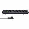 Brennenstuhl 6 posturi 2m Comfort-Line Switch OnOff Negru