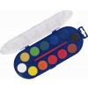 Morocolor Acuarele Morocolor cu pensula, diametru pastila 30mm, 12 culori/set