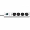 Brennenstuhl 4 posturi 2 metri HUGO Switch OnOff alba