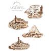 Ugears Puzzle-uri 3D - U-Fidget Vapoare, 4 modele