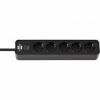 Brennenstuhl 5 posturi 1.5m Ecolor Switch OnOff Neagra